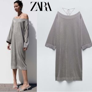 Zara Knit Dress with Metallic Thread. New with tag.